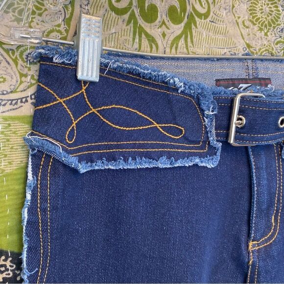 NWOT Deadstock Y2K Lazer Jeans Dark Wash Denim Flare Jeans Size 5 - Picture 4 of 16